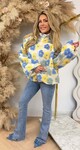 TEDDY FLOWER JACKET BLUE