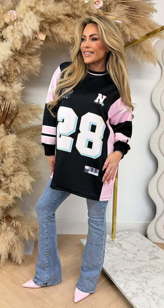 N 28 OVERSIZED SHIRT BLACK