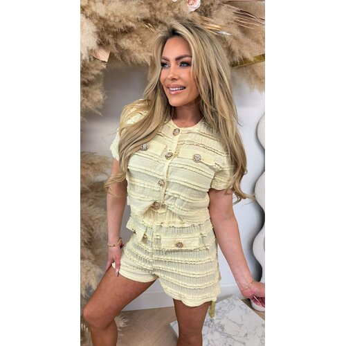 CHIQUE BUTTON SETJE 2122 YELLOW