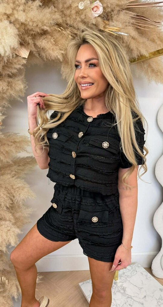 CHIQUE BUTTON SETJE 2122 BLACK