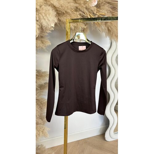 BASIC LONG SLEEVE TEE BROWN