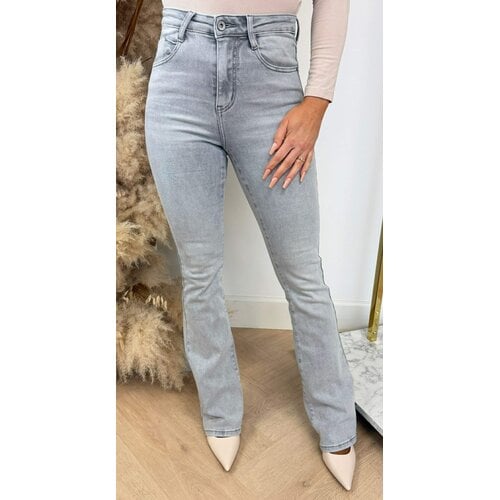 MISS FLARE JEANS 6156-19 GREY