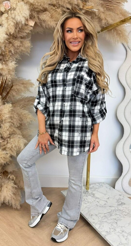 DAMAGDE RUIT BLOUSE BLACK