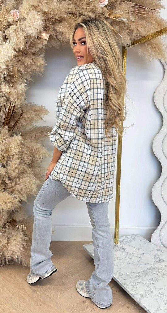 DAMAGDE RUIT BLOUSE BEIGE