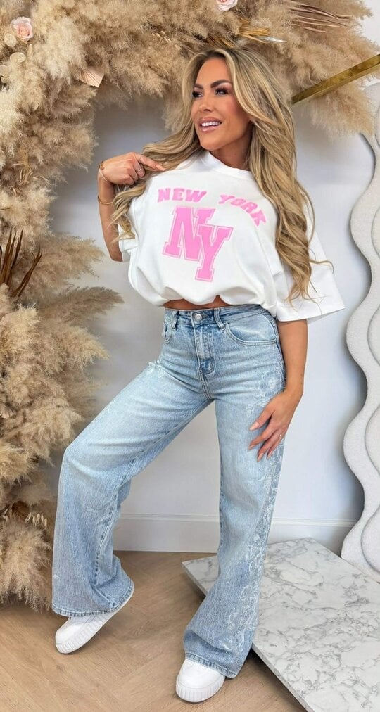 NEW YORK CROPPED SHIRT OFFWHITE NEW YORK CROPPED SHIRT OFFWHITE