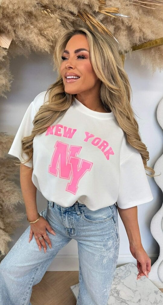 NEW YORK CROPPED SHIRT OFFWHITE NEW YORK CROPPED SHIRT OFFWHITE