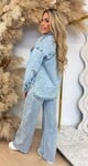 GLITTER DENIM JACKET 8631 DENIMBLUE