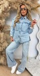 GLITTER DENIM JACKET 8631 DENIMBLUE
