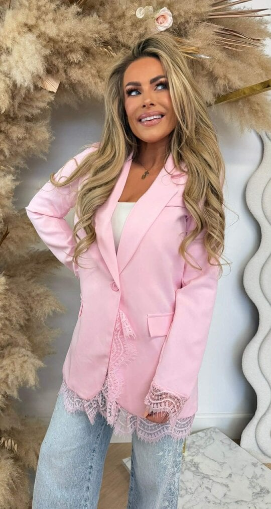 LARA LACE BLAZER PINK