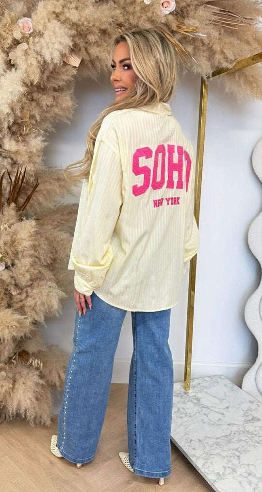 SOHO NEW YORK STRIPE BLOUSE 27785 *H* YELLOW SOHO NEW YORK STRIPE BLOUSE 27785 *H* YELLOW