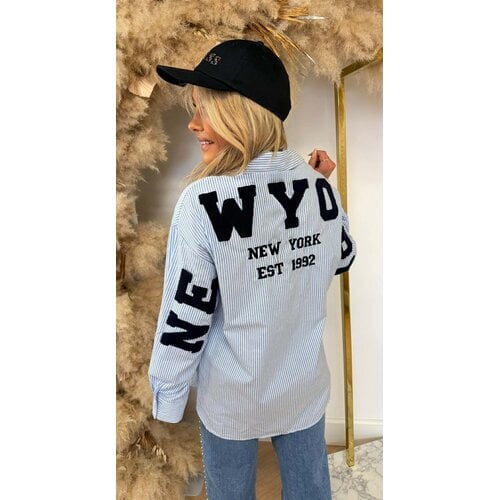 NY TEDDY BLOUSE 15465 BLUE