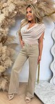 KIKI SHOULDER WATERVAL TOP BEIGE KIKI SHOULDER WATERVAL TOP BEIGE