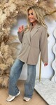 JOELLE DOUBLE BUTTON LACE BLAZER TAUPE