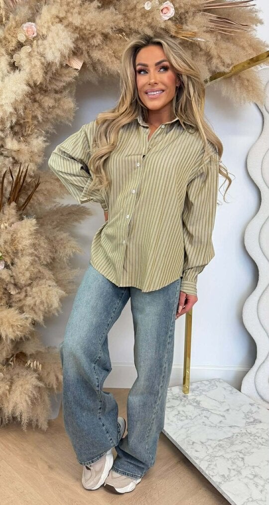 SOHO NEW YORK STRIPE BLOUSE 27785 *H* MOSTERD