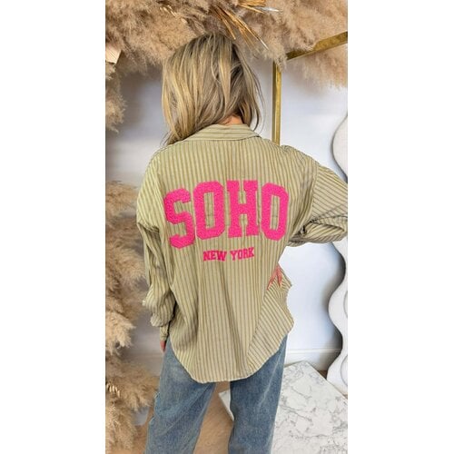 SOHO NEW YORK STRIPE BLOUSE 27785 *H* MOSTERD