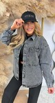 GLITTER DENIM JACKET 8631 GREY GLITTER DENIM JACKET 8631 GREY