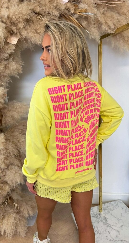 RIGHT PLACE 8011530 SWEAT YELLOW RIGHT PLACE 8011530 SWEAT YELLOW