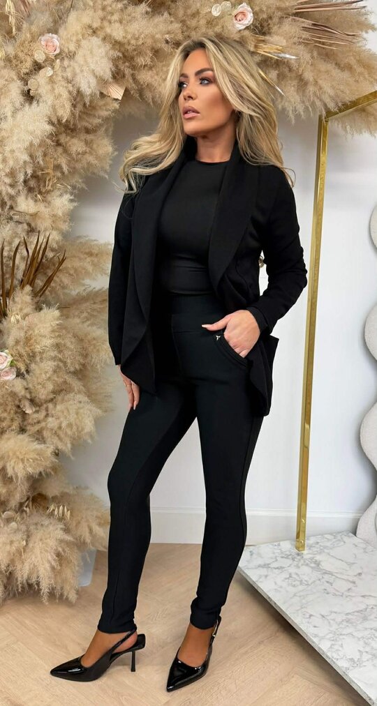 BASIC VESTJE L MOUW BLACK