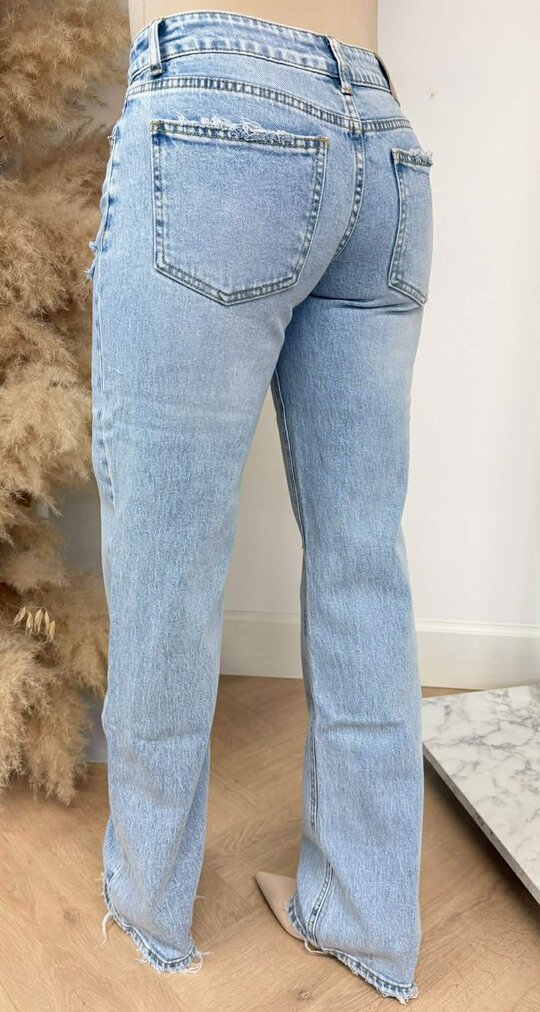 QUEEN OF HEARTS WIDE LEG JEANS 3655-3 LIGHTDENIM