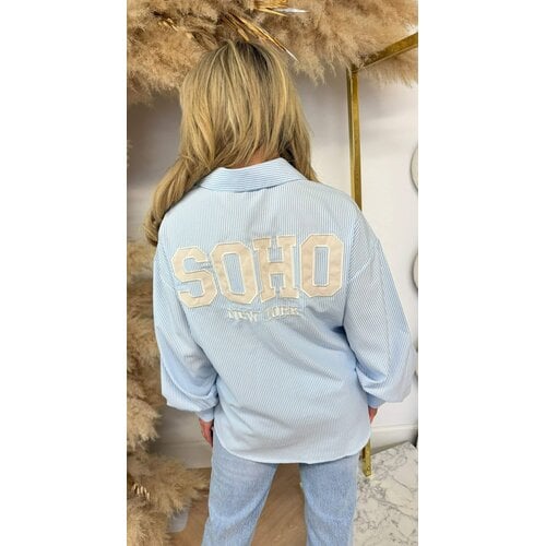 NEW SOHO STRIPE BLOUSE 7471 BLUE