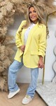 NINA OVERSIZED CROPPED MOUW BLAZER YELLOW