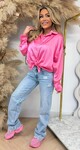 PERFECT SATIN KNOOP BLOUSE FUCHSIA