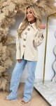 BIG BUTTON TREND BLOUSE BEIGE