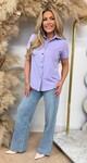 BY SWAN TRAVEL BUTTON BASIC BLOUSE 8256 LILA