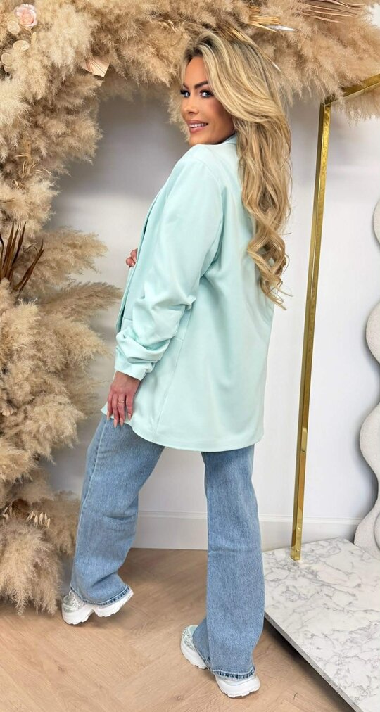 NINA OVERSIZED CROPPED MOUW BLAZER MINT
