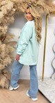NINA OVERSIZED CROPPED MOUW BLAZER MINT