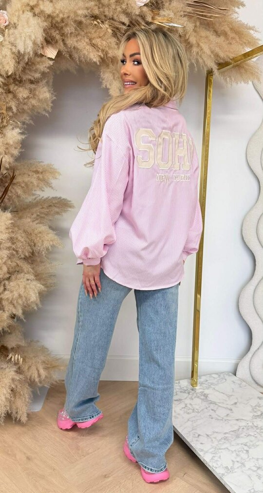 NEW SOHO STRIPE BLOUSE 7471 PINK