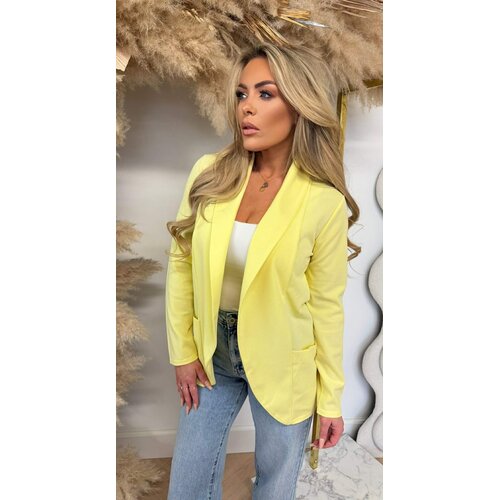 BASIC VESTJE L MOUW YELLOW