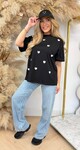 CUTE HARTJES TEE 7455 BLACK