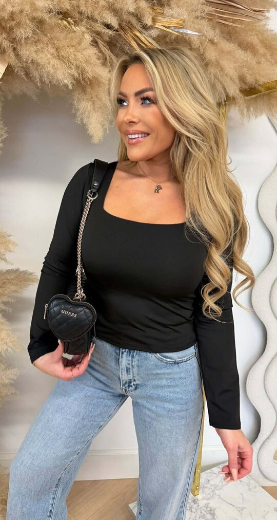 MAYE LONGSLEEVE TOP BLACK