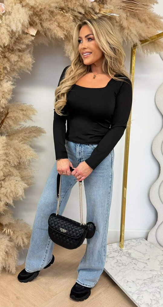 MAYE LONGSLEEVE TOP BLACK