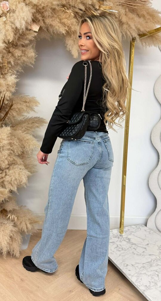 MAYE LONGSLEEVE TOP BLACK