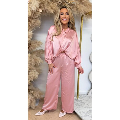 SATIN LOUNGE SET LIGHTPINK
