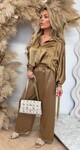 SATIN LOUNGE SET CAMEL