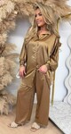 SATIN LOUNGE SET CAMEL