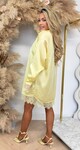 MILA SATIN LACE BLOUSE LONG YELLOW
