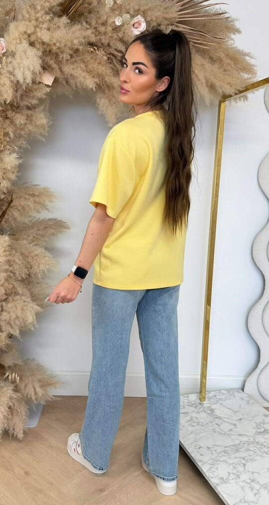 GLITTER POCKET TEE YELLOW