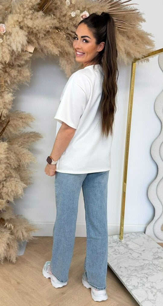 GLITTER POCKET TEE OFFWHITE