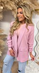 NINA OVERSIZED CROPPED MOUW BLAZER OLDPINK