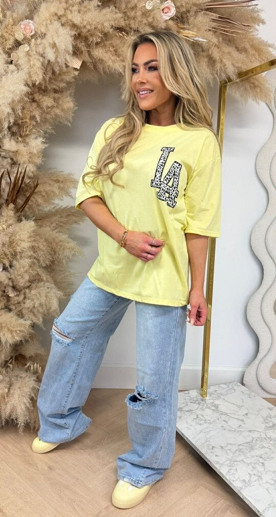 LA LOGO LEO TEE *L* YELLOW
