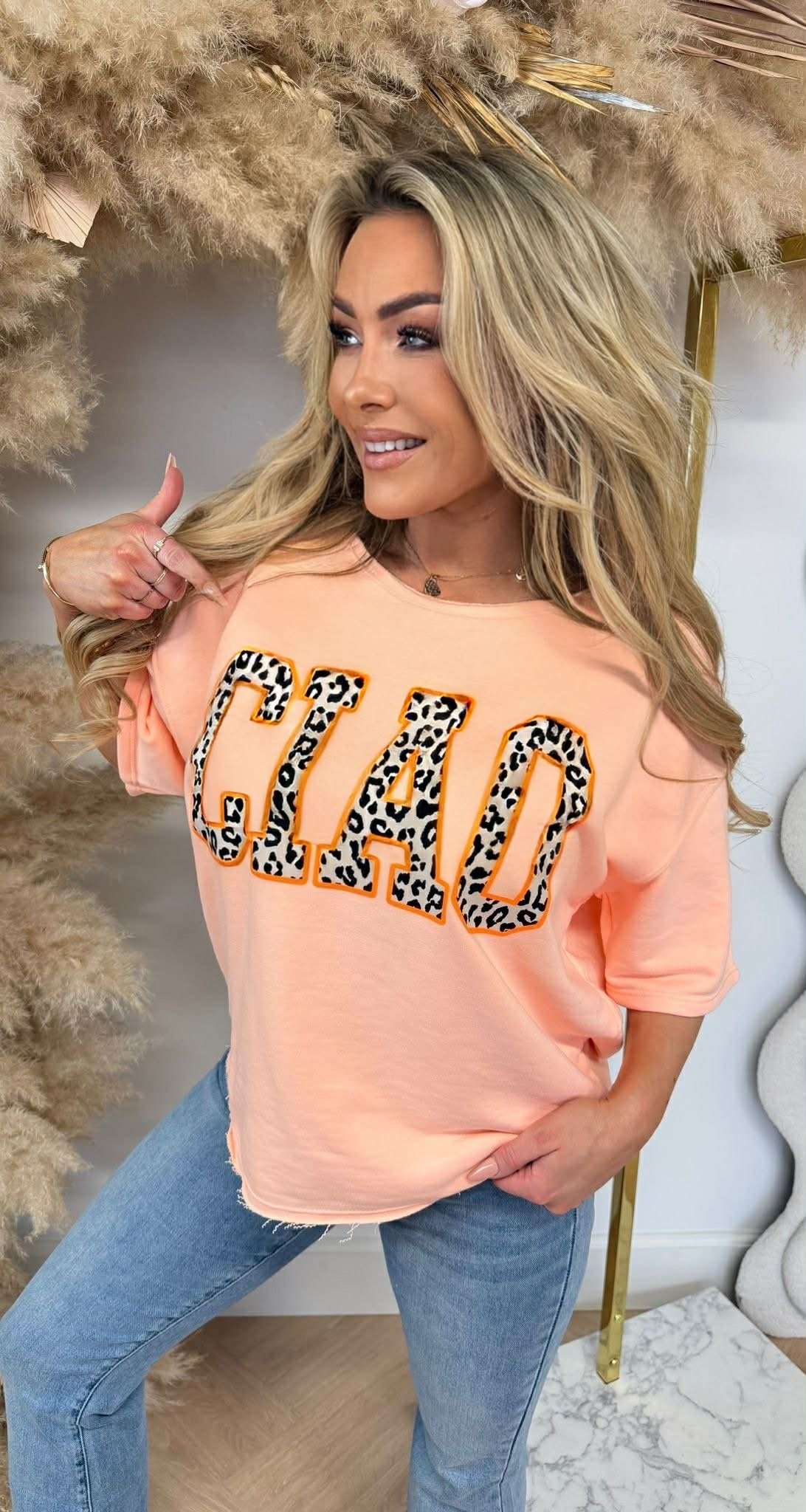 CIAO OVERSIZED SHIRT 1140-24 NEONPEACH