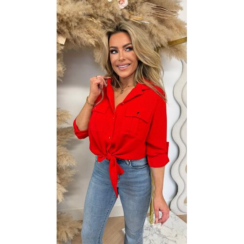 LARIS KNOOP BLOUSE RED