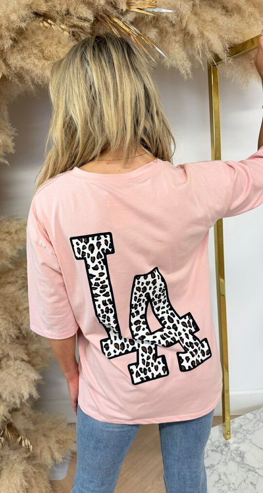 LA LOGO LEO TEE *L* PINK