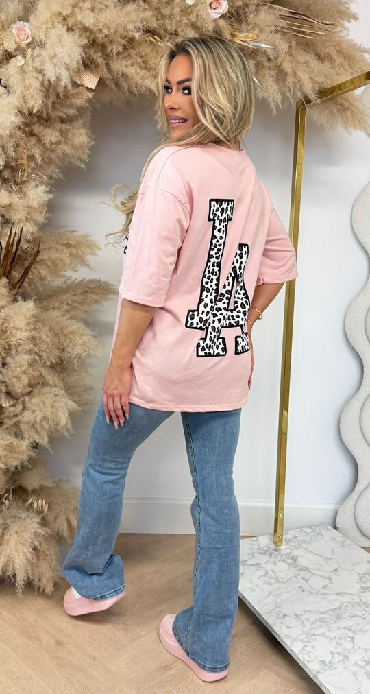 LA LOGO LEO TEE *L* PINK