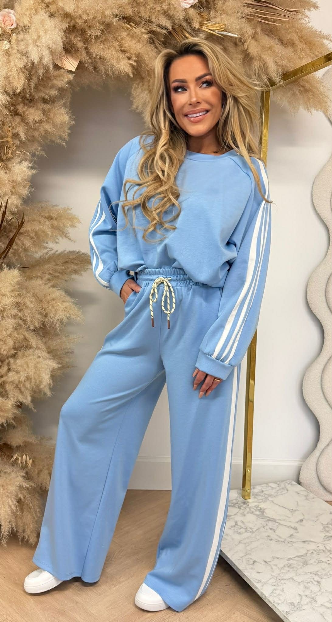 MAARTJE STRIPE SET ICEBLUE
