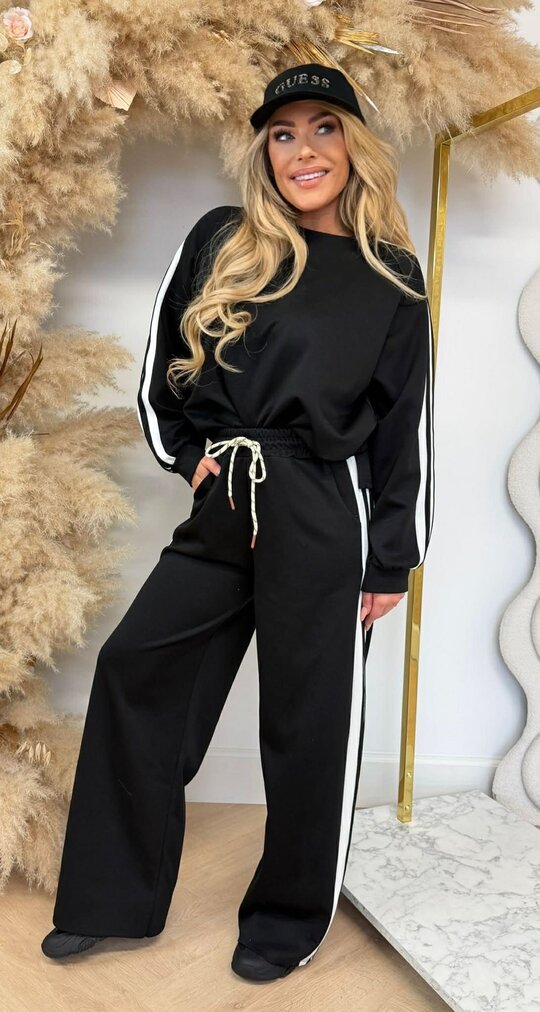 MAARTJE STRIPE SET BLACK